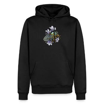 Zikade I Insektenforscher Insekten Motiv für - Männer Premium Bio Hoodie - Schwarz - Vorne - Nico (187cm)