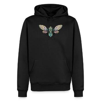 Zikade I Insektenforscher Insekten Motiv für - Männer Premium Bio Hoodie - Schwarz - Vorne - Nico (187cm)