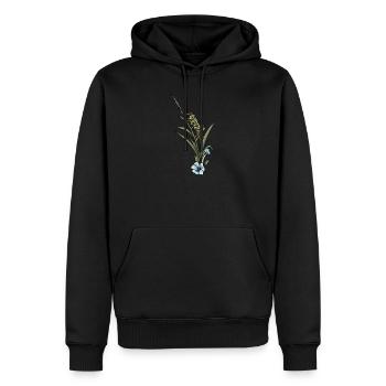 Grashüpfer I Zikade Insekten Motiv für - Männer Premium Bio Hoodie - Schwarz - Vorne - Nico (187cm)