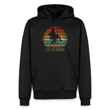 Au Studio Film Réalisateur Films Rétro Vintage - Sweat à capuche Premium bio Homme - noir - Devant - Nico (187cm)