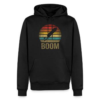Fireworks Boom Rocket Going Up Launch Retro - Männer Premium Bio Hoodie - Schwarz - Vorne - Nico (187cm)