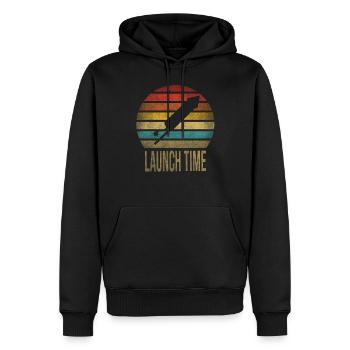 Fireworks Boom Rocket Going Up Launch Retro - Männer Premium Bio Hoodie - Schwarz - Vorne - Nico (187cm)