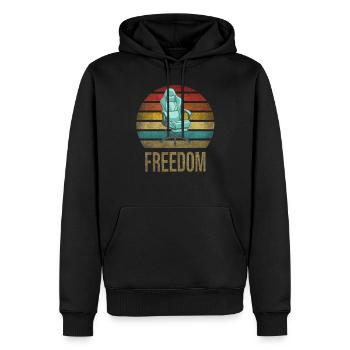 Gaming Chair Gamer Sit Down In Freedom Kingdom - Männer Premium Bio Hoodie - Schwarz - Vorne - Nico (187cm)