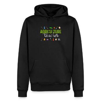 AgTeacher , Agriculture Teacher - Men’s Premium Organic Hoodie - black - Front - Nico (187cm)