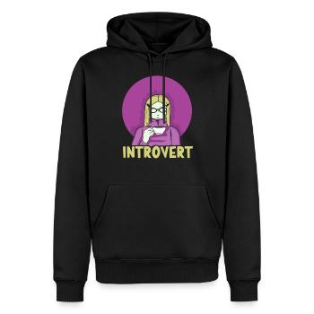 Sarcasme introverti Timide introverti - Sweat à capuche Premium bio Homme - noir - Devant - Nico (187cm)