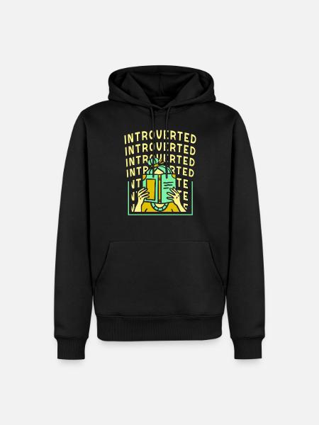Introverted Introverted Sarcasm Shy - Men’s Premium Organic Hoodie - black