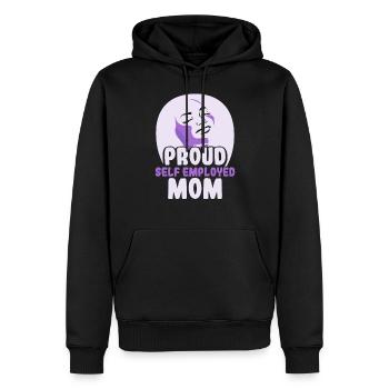 Fière Mère travailleuse indépendante Travailleuse autonome - Sweat à capuche Premium bio Homme - noir - Devant - Nico (187cm)