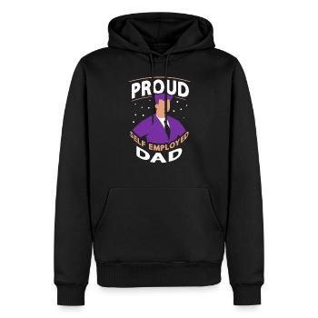 Fier Père travailleur autonome Travailleur autonome - Sweat à capuche Premium bio Homme - noir - Devant - Nico (187cm)