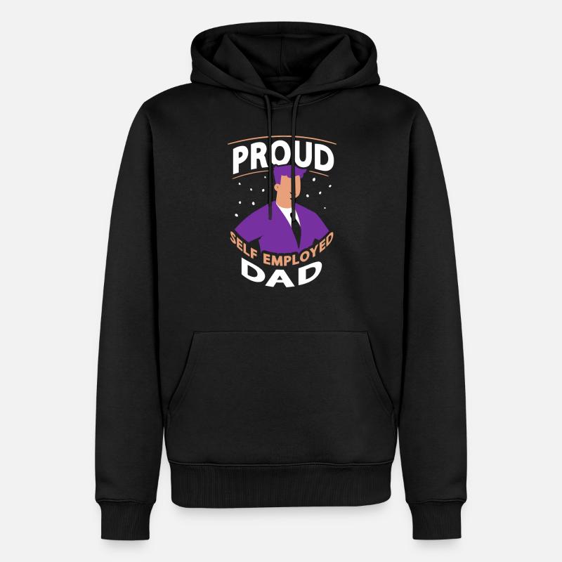 Stolzer Selbständiger Vater Selbstständig - Männer Premium Bio Hoodie - Schwarz