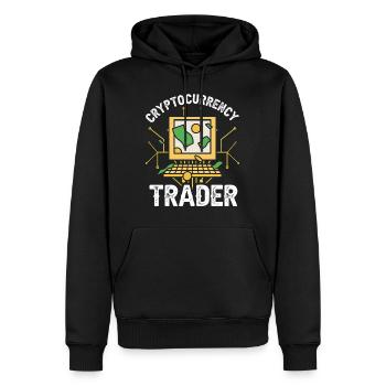 Kryptowährungs Händler Crypto Trader Krypto - Männer Premium Bio Hoodie - Schwarz - Vorne - Nico (187cm)