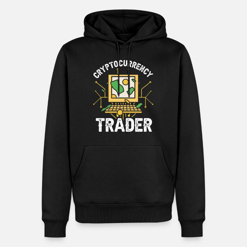 Crypto-monnaie Trader Crypto Trader Crypto - Sweat à capuche Premium bio Homme - noir