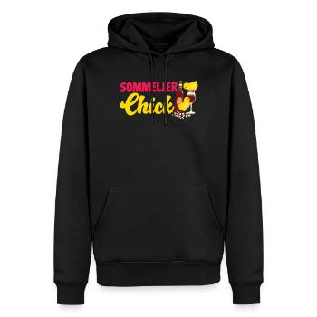 Sommelier Wine Drinking Tasting - Männer Premium Bio Hoodie - Schwarz - Vorne - Nico (187cm)