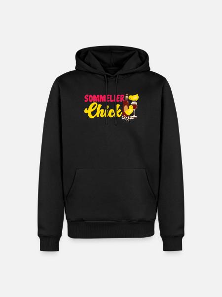 Sommelier Wine Drinking Tasting - Men’s Premium Organic Hoodie - black