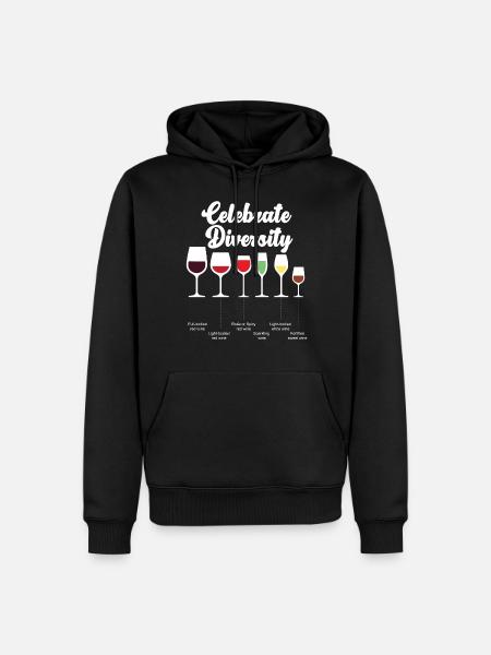 Sommelier Wine Drinking Tasting - Männer Premium Bio Hoodie - Schwarz