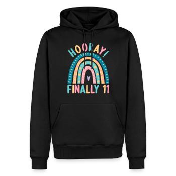 11 Jahre alt Rainbow Regenbogen 11. Geburtstag - Männer Premium Bio Hoodie - Schwarz - Vorne - Nico (187cm)