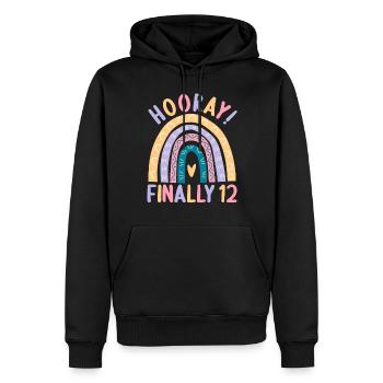 12 Jahre alt Rainbow Regenbogen 12. Geburtstag - Männer Premium Bio Hoodie - Schwarz - Vorne - Nico (187cm)