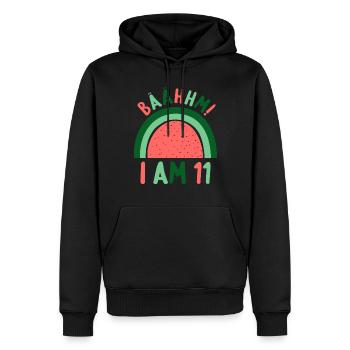 11 Jahre alt Rainbow Regenbogen 11. Geburtstag - Männer Premium Bio Hoodie - Schwarz - Vorne - Nico (187cm)