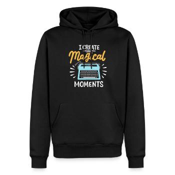 I Create Magical Moments Writer Writing Teacher - Men’s Premium Organic Hoodie - black - Front - Nico (187cm)