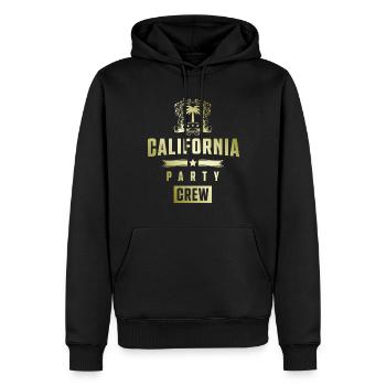 Équipage de fête en Californie - Sweat à capuche Premium bio Homme - noir - Devant - Nico (187cm)