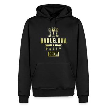 Barcelona Party Crew - Sweat à capuche Premium bio Homme - noir - Devant - Nico (187cm)