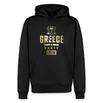 Greece Party Crew - Men’s Premium Organic Hoodie - black - Front - Nico (187cm)