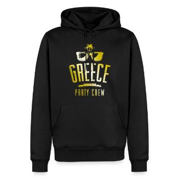 Greece Party Crew - Men’s Premium Organic Hoodie - black - Front - Nico (187cm)