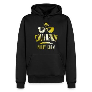 Équipage de fête en Californie - Sweat à capuche Premium bio Homme - noir - Devant - Nico (187cm)