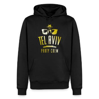 Tel Aviv Party Crew - Sweat à capuche Premium bio Homme - noir - Devant - Nico (187cm)