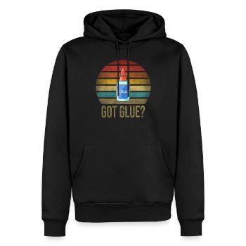 Glue Me No Glue Got Glue? Rétro Sunset Vintage - Sweat à capuche Premium bio Homme - noir - Devant - Nico (187cm)