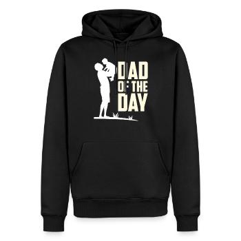 Vater Des Tages Sprüche Papa Vater Tag Papi - Männer Premium Bio Hoodie - Schwarz - Vorne - Nico (187cm)