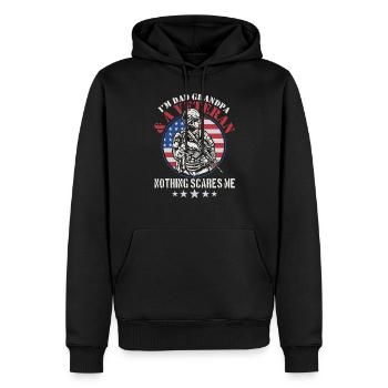 Bin Papa Opa Und Veteran Nichts Macht Mir Angst - Männer Premium Bio Hoodie - Schwarz - Vorne - Nico (187cm)