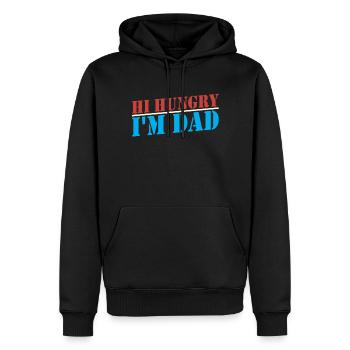 Hallo Hungrig Ich Bin Papa Vater Vater Tag Papi - Männer Premium Bio Hoodie - Schwarz - Vorne - Nico (187cm)