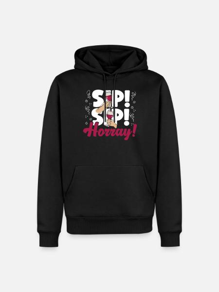 Sommelier Wine Drinking Tasting - Men’s Premium Organic Hoodie - black