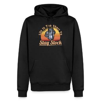 Muscel Car V8 Turbocharger Tuning Rennwagen - Männer Premium Bio Hoodie - Schwarz - Vorne - Nico (187cm)