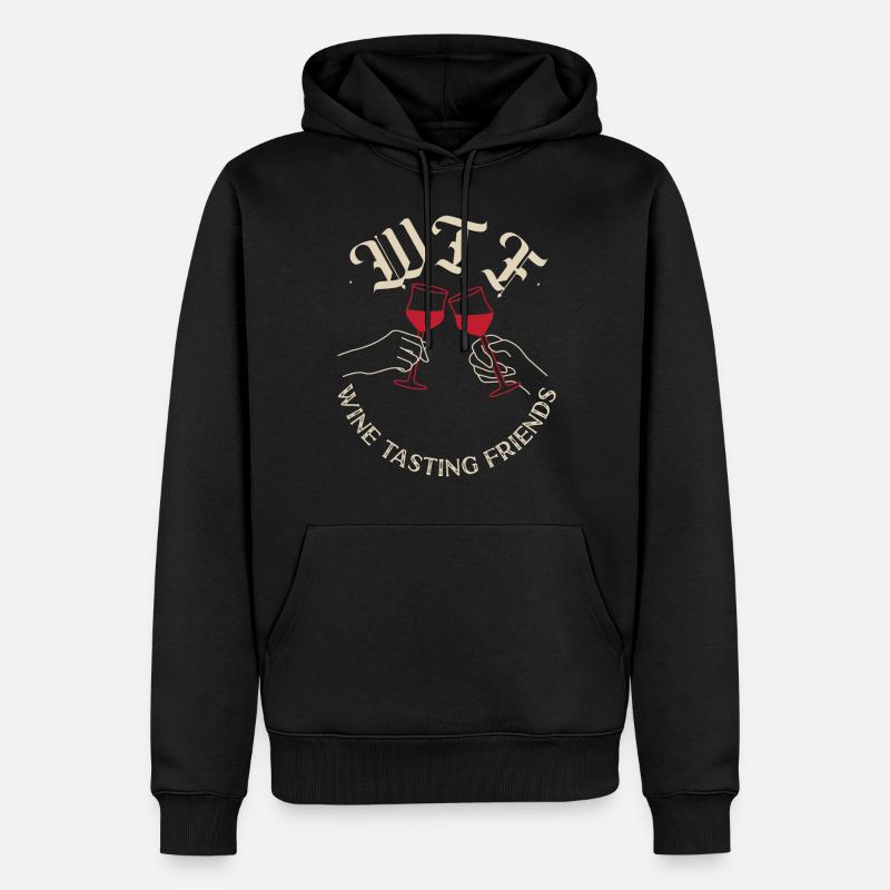Sommelier Wine Drinking Tasting - Männer Premium Bio Hoodie - Schwarz