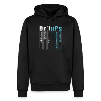 Devops Sys-Admin Entwickler - Männer Premium Bio Hoodie - Schwarz - Vorne - Nico (187cm)