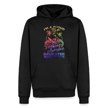 Surfer stolze Mutter einer verdammt tollen - Männer Premium Bio Hoodie - Schwarz - Vorne - Nico (187cm)