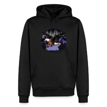 Alaska Gift Kids Men Women USA Nature Ice Cream - Men’s Premium Organic Hoodie - black - Front - Nico (187cm)