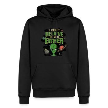 Alien Galaxy Ufo Außerirdische Raumschiff Weltall - Männer Premium Bio Hoodie - Schwarz - Vorne - Nico (187cm)