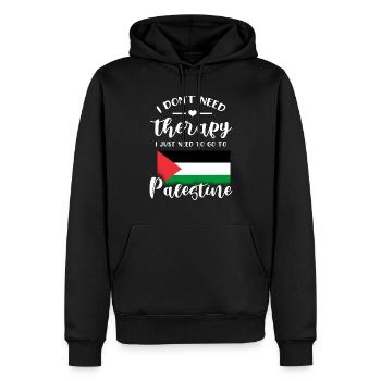 Palästina Tshirt Herren Kinder Damen Palestine - Männer Premium Bio Hoodie - Schwarz - Vorne - Nico (187cm)