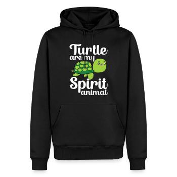Turtle Gift Kids Reptiles Sea Beach - Men’s Premium Organic Hoodie - black - Front - Nico (187cm)