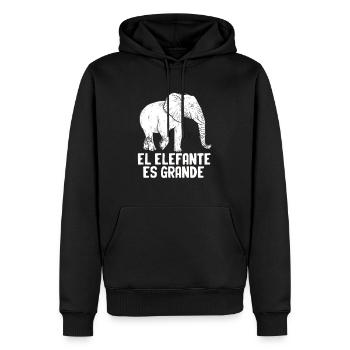 Elephant Gift For Proboscis Africa Wilderness Zoo - Men’s Premium Organic Hoodie - black - Front - Nico (187cm)