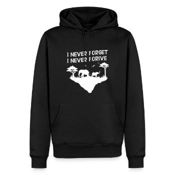Elephant Gift For Proboscis Africa Wilderness Zoo - Men’s Premium Organic Hoodie - black - Front - Nico (187cm)