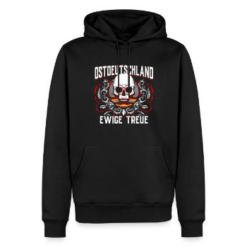 Ostdeutschland Geschenk Osten Ossi DDR Ostalgie - Männer Premium Bio Hoodie - Schwarz - Vorne - Nico (187cm)