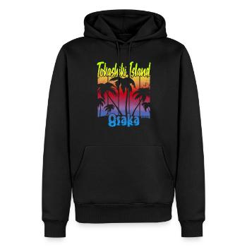 Île de Tokashiki Osaka - Sweat à capuche Premium bio Homme - noir - Devant - Nico (187cm)