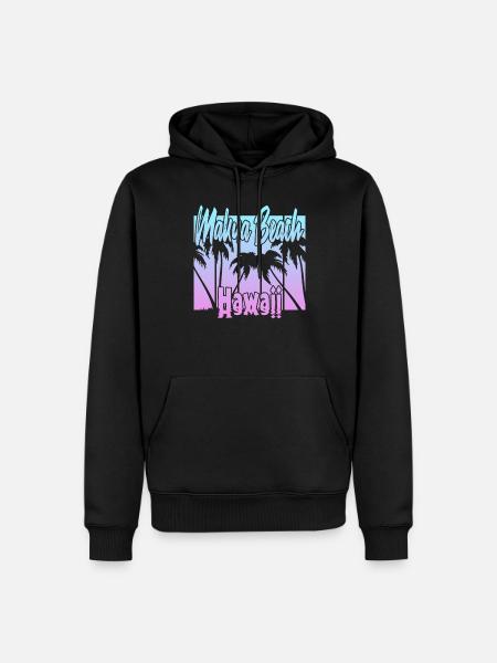 Makua Beach Hawaii - Men’s Premium Organic Hoodie - black
