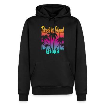 Île de Tokashiki Osaka - Sweat à capuche Premium bio Homme - noir - Devant - Nico (187cm)