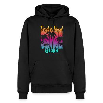 Île de Tokashiki Osaka - Sweat à capuche Premium bio Homme - noir - Devant - Nico (187cm)