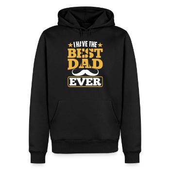 J’ai le meilleur père de tous les temps Papa Papi - Sweat à capuche Premium bio Homme - noir - Devant - Nico (187cm)