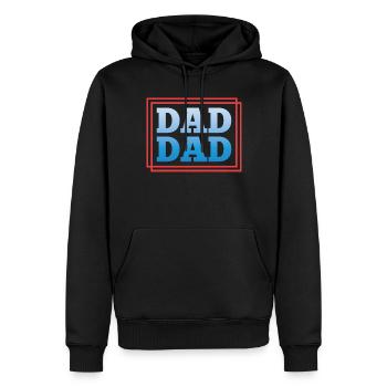Papa Papa Sayings Daddy Father Father Day - Men’s Premium Organic Hoodie - black - Front - Nico (187cm)